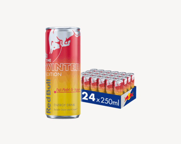 Red Bull Winter Edition Fuji-Apfel & Ingwer 24x0,25lt-Dose – Bild 2