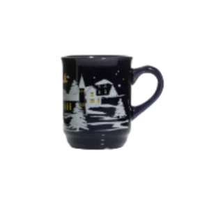 Häferl blau 0,2lt - Wintermotiv