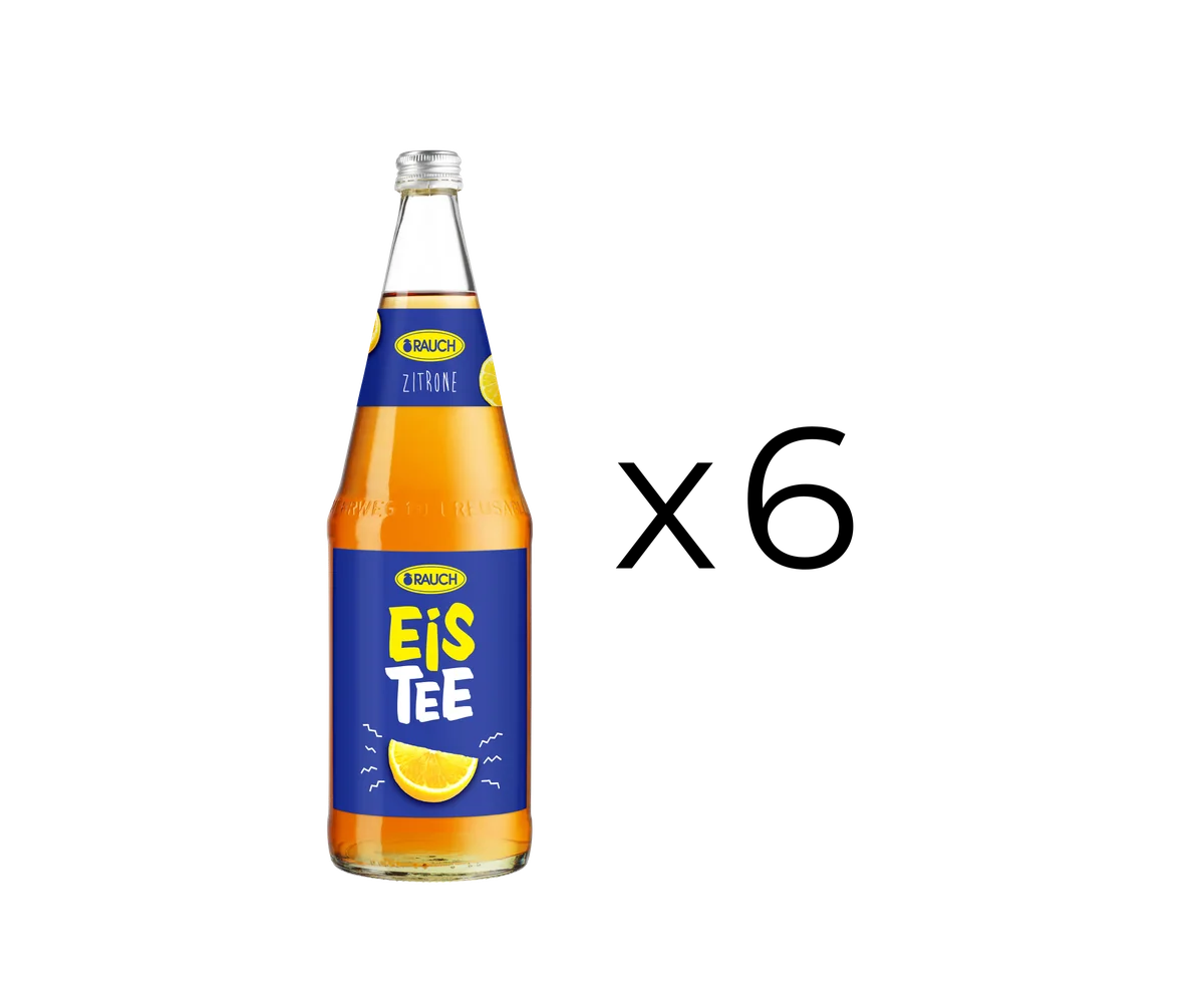 Rauch Eistee Zitrone 6x1lt - Mehrweg Glas