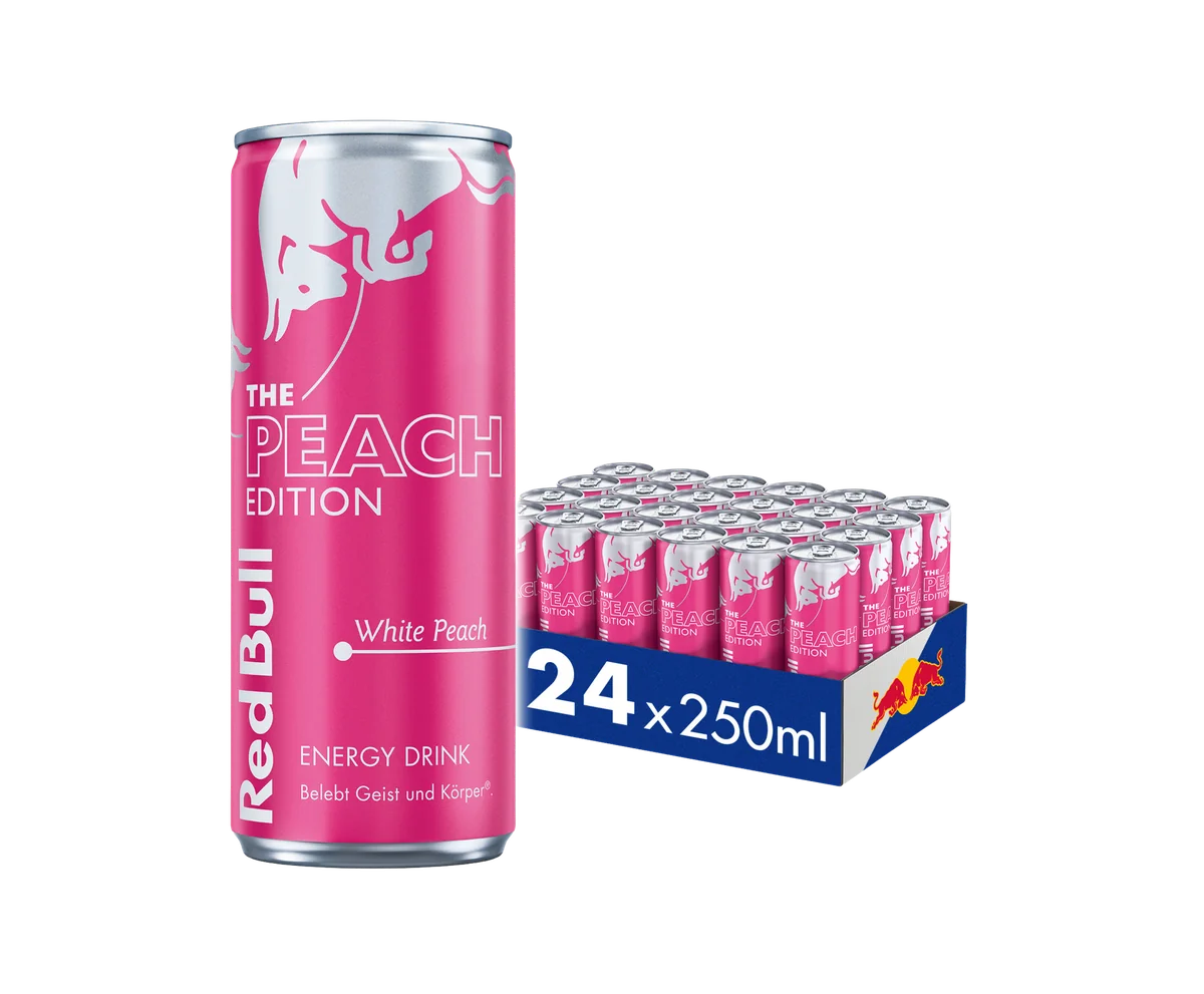 Red Bull The Peach Edition, 24x0,25lt Dose – Bild 2