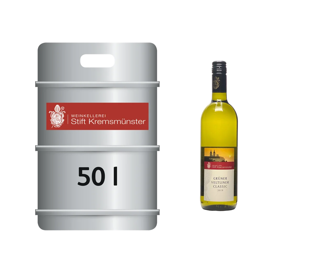 Grüner Veltliner Classic, 50lt Fass - Weinkellerei Stift Kremsmüsnter